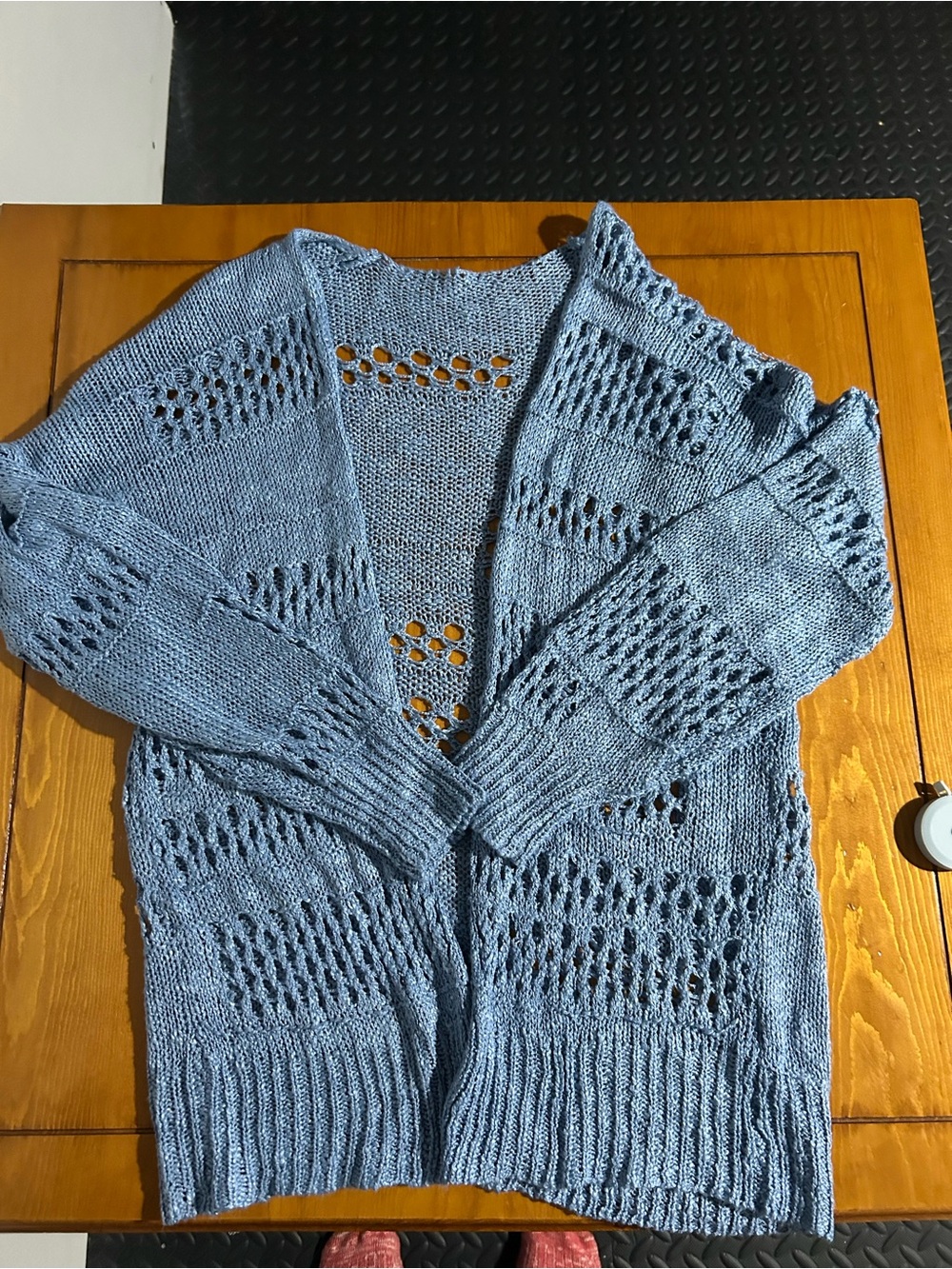 (3$10) Light Blue knitted Women's Sweater Cardigan